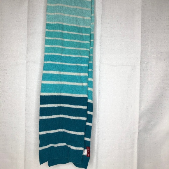 Merona Striped Teal Green Scarf - Picture 4 of 6